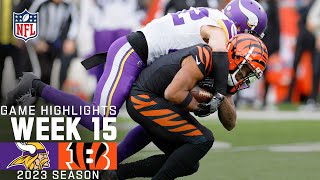 Minnesota Vikings vs Cincinnati Bengals Game Highlights  NFL 2023 Week 15 [upl. by Eyllek]