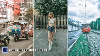 JAPAN Mood Color Tone Gradient Effect  Photoshop Editing Tutorial [upl. by Yanrahc]