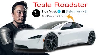 Elon Musk Reveals Tesla Roadster Breaks 60 MPH Barrier in Under a Second [upl. by Andert]