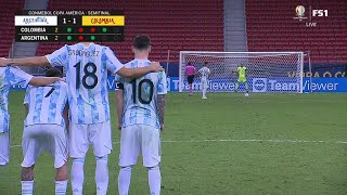 Argentina vs Colombia  Penalty kick 32 Semifinal 2021 [upl. by Deenya]