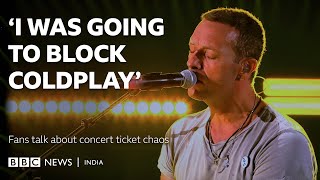 Coldplay India concert  Fans upset after ticketing chaos  BBC News India [upl. by Medea553]