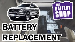 MercedesBenz ML350 20062015 and others listed below  New Battery Install [upl. by Llorrac]