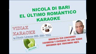 Nicola Di Bari El ultimo romantico karaoke [upl. by Waynant]