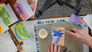 Making my mini Art Journal Books sealing watercolor with Dorlands Wax ASMR [upl. by Attelrahc]