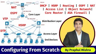 2 Configuring the Companys Network From Scratch  Real Network hsrp routing ospf firewall nat [upl. by Anma]