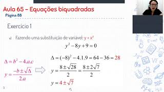 9º ANO  AULA 65 equações biquadradas e radicais duplos [upl. by Courcy]