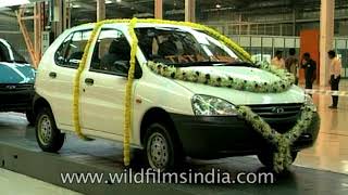 Tata Indica car factory circa 1998  Make in India car manufacturing archival footage [upl. by Piderit231]