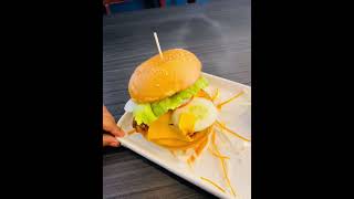 New rooftop restaurant in town 💞shortvideo viralshort shorts foodvlog burger brownie [upl. by Maddock]