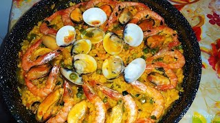 Receta paella de marisco [upl. by Edita865]