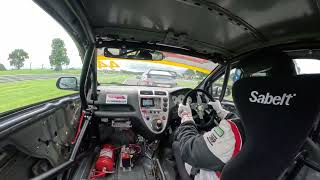 RACING HONDAS Oulton Park Inter Race 10 2024 EP3 TIME ATTACK TUNERFEST [upl. by Lansing]