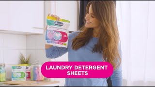 Dr Beckmann Magic Leaves Laundry Detergent Sheets Full Cleaning Power in a sheet [upl. by Refotsirhc568]