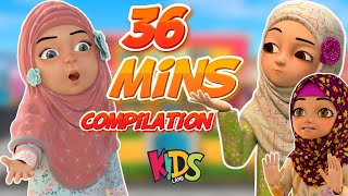 Raiqa Aur Areeba Compilation  Kaneez Fatima Cartoon  Urdu Islamic Cartoon Series  3D Animation [upl. by Aiyotal]