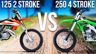 125 2 STROKE VS 250 4 STROKE [upl. by Salamanca]