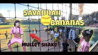 The TIKTOK Famous Savannah Bananas BATTLE the BEST mullet in Baseball [upl. by Ongun]