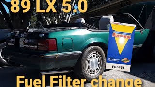 😳 Rusty gas in this fuel filter 😲 mustang foxbody [upl. by Eiddam801]