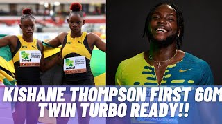 Kishane Thompson 60m Indoor Debut Tia amp Tina Clayton Face Off [upl. by Alemat]