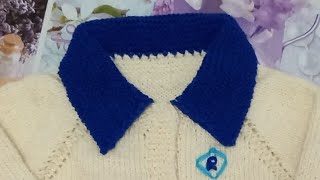 Cum tricotăm corect guler la puloverVarianta ușoară How to knit collar sweaterComo tejer cuello [upl. by Azer]