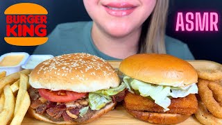 Burger King Candied Bacon Whopper and Fiery Big Fish Sandwich ASMR  Mukbang [upl. by Tremaine]