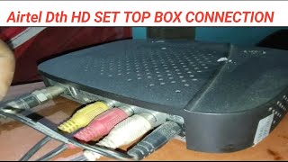 Airtel Dth HD set top box connect with crt TV  Crt Tv Connect with Airtel Dth HD set top box [upl. by Eeruhs710]