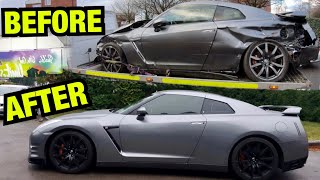 Rebuilding a salvage NISSAN GTR in 10 minutes [upl. by Barfuss]