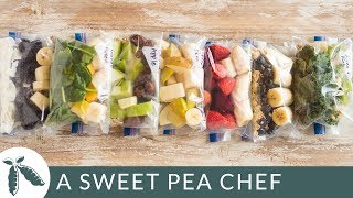 7 Smoothie Freezer Packs  How To Meal Prep  A Sweet Pea Chef [upl. by Nykal]