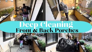 DEEP CLEANING FRONT amp BACK PORCH TO DECORATE FOR CHRISTMAS  SKILLSHARE  SHYVONNE MELANIE TV [upl. by Atnoek296]