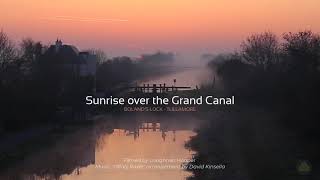 Sunrise over the Grand Canal  Bolands Lock Tullamore Ireland  Offaly Rover Uileann Pipes [upl. by Aenel]