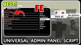 FE  Universal ADMIN Panel Script  ROBLOX SCRIPTS  Super OP Trolling Script  2024 [upl. by Sahpec243]