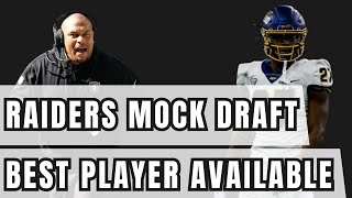 Las Vegas Raiders MOCK DRAFT Best Player Available [upl. by Pastelki967]