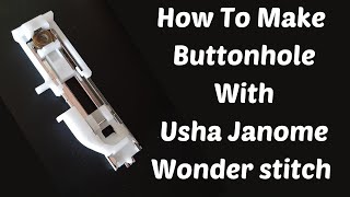 shorts How to make buttonhole in Usha Janome Sewing Machine Button hole at home in just 1 step [upl. by Lednar357]