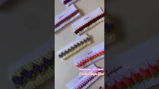 Bandeau crochets بندانة شعر بالمروشي ترند crochet knittingtools knitting handmade diy كروشيه [upl. by Ennaillij]