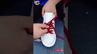 How to tie shoe laces sneakers Stylish shoelacing shoelaces shorts [upl. by Teiluj715]