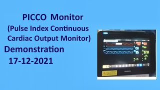 PiCCO Monitor Demonstration [upl. by Ennovihc]