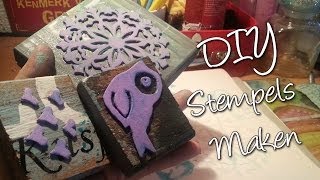 Diy Hoe maak je zelf een stempel Homemade Stamps [upl. by Hacim905]