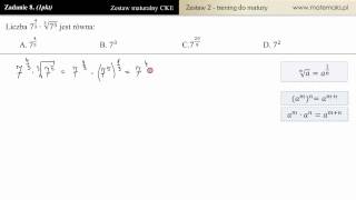 8 Matura z matematyki  zadanie treningowe  potęgi [upl. by Ender976]