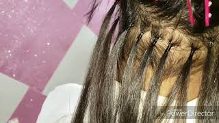 Aplicacion de extensiones en cabello muy corto [upl. by Lenoil]