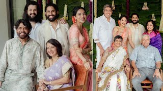 Naga Chaitanya Family at Chaitanya amp Sobhita Engagement  Sobhita Dhulipala Nagarjuna Akhil Amala [upl. by Aym632]