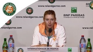 Press conference Maria Sharapova 2014 French Open 1st Round [upl. by Eliath]