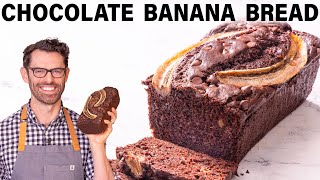 Easy Chocolate Banana Bread Recipe [upl. by Salter]