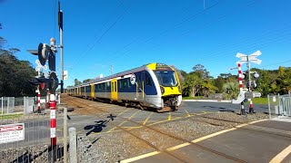 AMA  AMT  AMP 390 on Western Line Service at Sherrybrook Place Level Crossing in Sunnyvale [upl. by Ennairac]