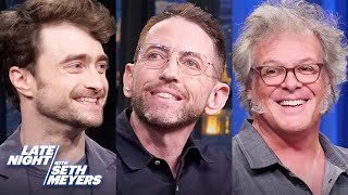 Daniel Radcliffe Neal Brennan George Motz  Late Night with Seth Meyers [upl. by Merceer]