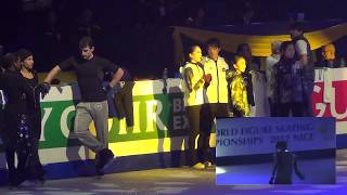 Yuzuru Hanyu Worlds 2012 Gala EX Practice  skaters reaction [upl. by Ranzini474]