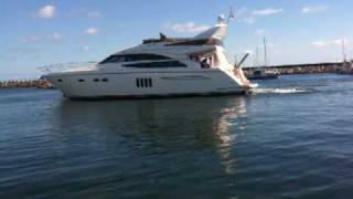 Princess 62 Yacht crashing in Dock in Læsø Harbour Denmark [upl. by Llehsor274]