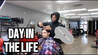 DAY IN THE LIFE OF A BARBER [upl. by Ynahpit880]