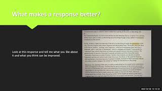 What Makes A Response Better  English Literature  O level  Igcse [upl. by Attehcnoc144]