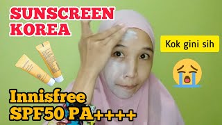 REVIEW SUNSCREEN INNISFREE SPF 50 PA  SKINCARE KOREA [upl. by Eiznikcm]