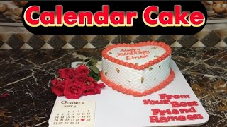 Calendar Cake  Friendship Cake  Calender Cake Design  HMFoods786 [upl. by Ashok]