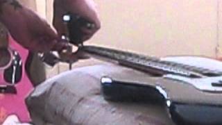 How to restring a Fender Squire Bass [upl. by Edelsten211]