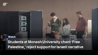 Students at Monash University chant Free Palestine reject support for Israeli narrative [upl. by Franklin834]