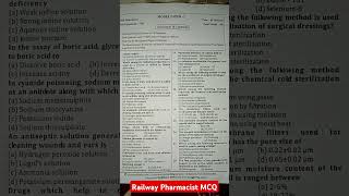 Railway Pharmacist  RRB Pharmacist Exam Preparation  Important MCQs for 2024 [upl. by Angelica]